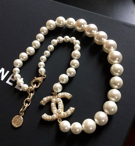 chanel 100 anniversary pearl necklace|Chanel choker necklace.